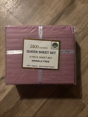 2800 Series Queen Sheet Set - Dusty Rose Wrinkle-Free